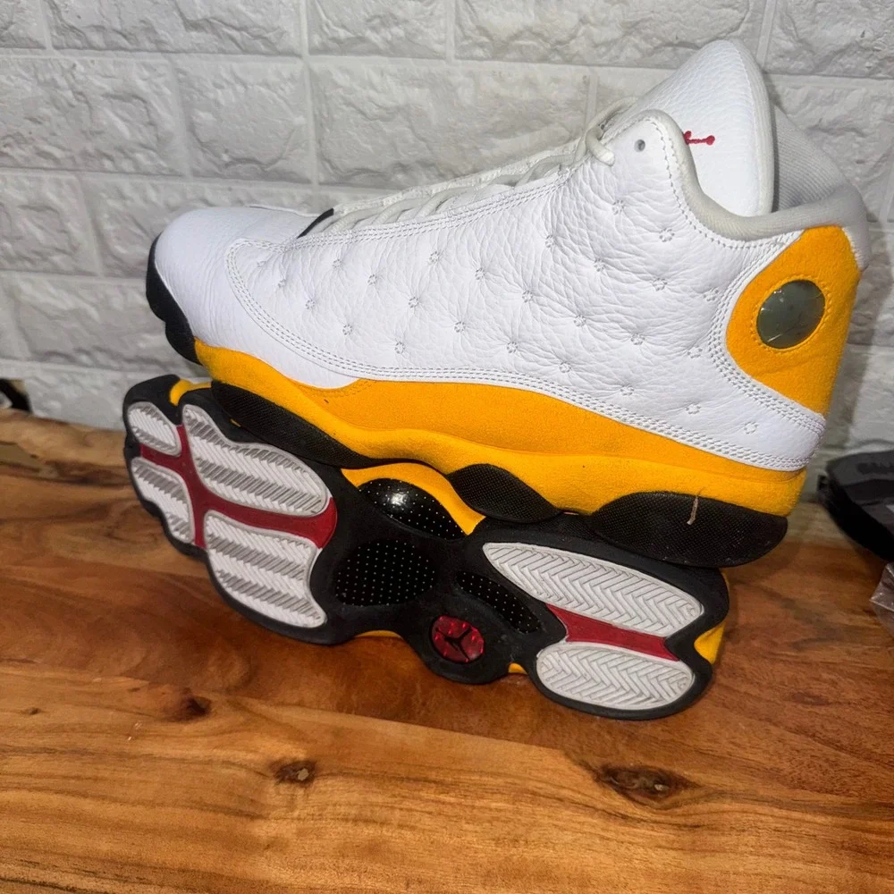 Air Jordan 13 Retro Del Sol White Yellow 414571-167 Mens‎ Size 11